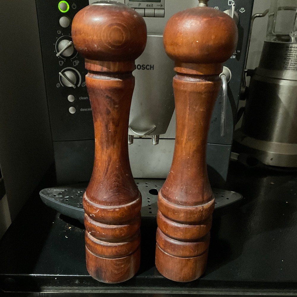 Vintage Baribo Tall Salt & Pepper Solid Wood